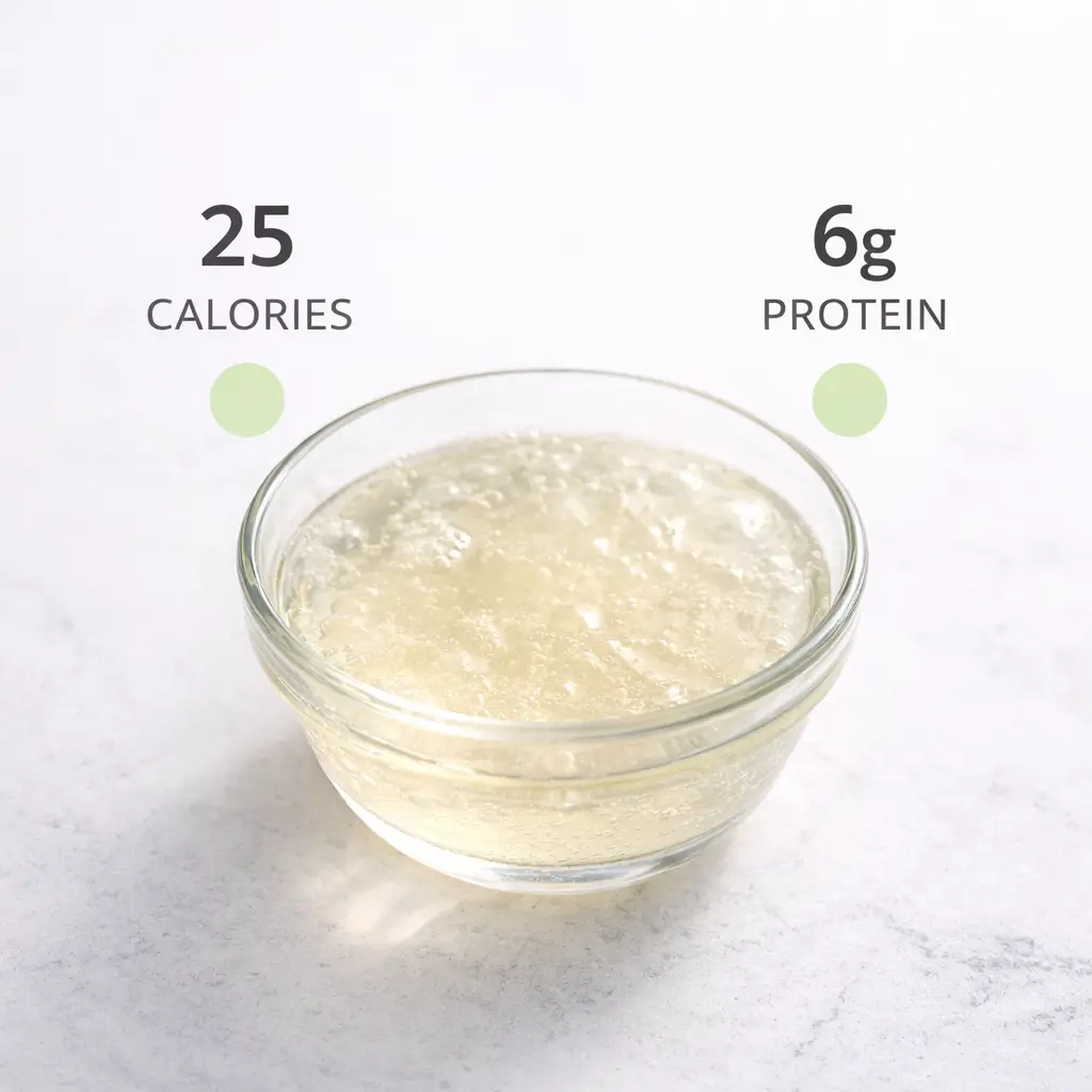 Low calorie high protein plain gelatin serving