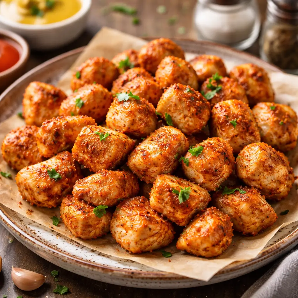 Bojangles roasted chicken bites copycat served on plate