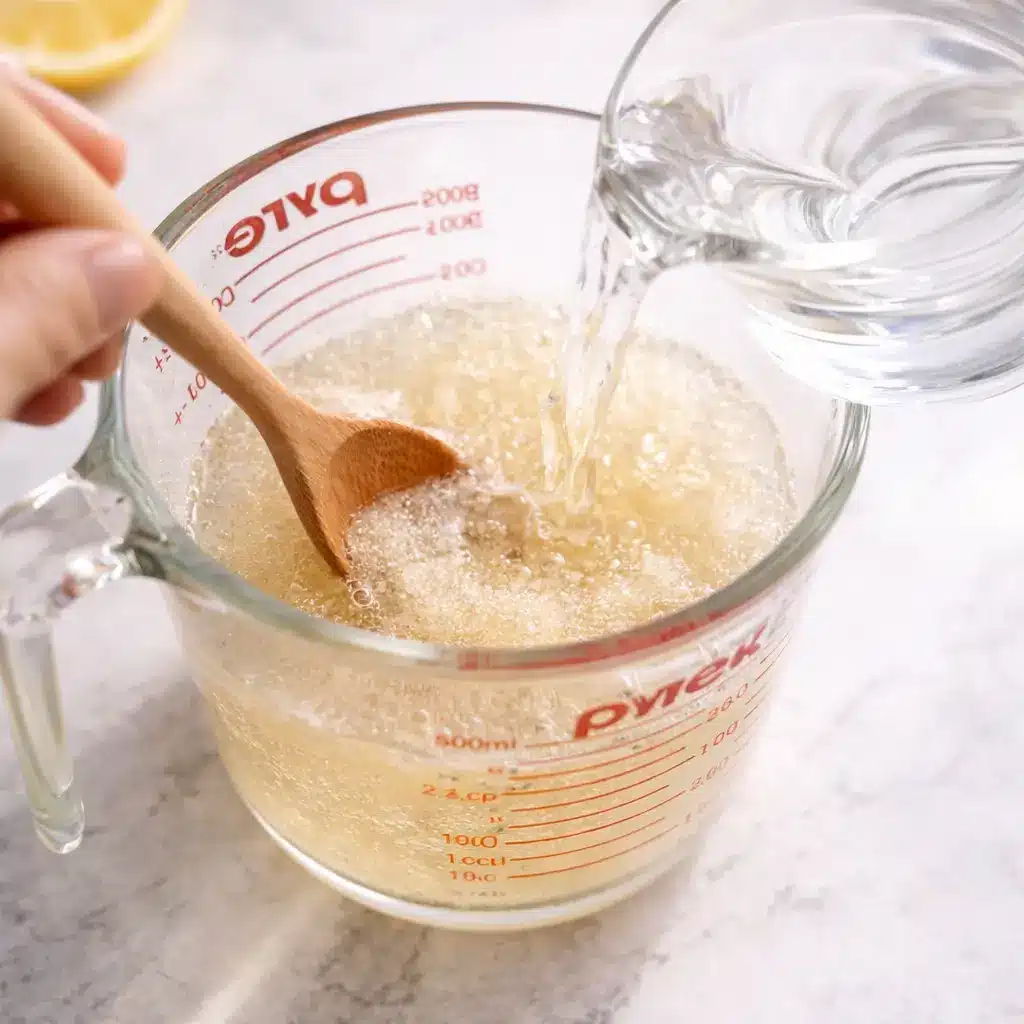 Preparing unflavored gelatin mixture for weight loss recipe