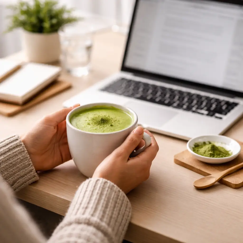 drinking matcha for calm energy instead of coffee