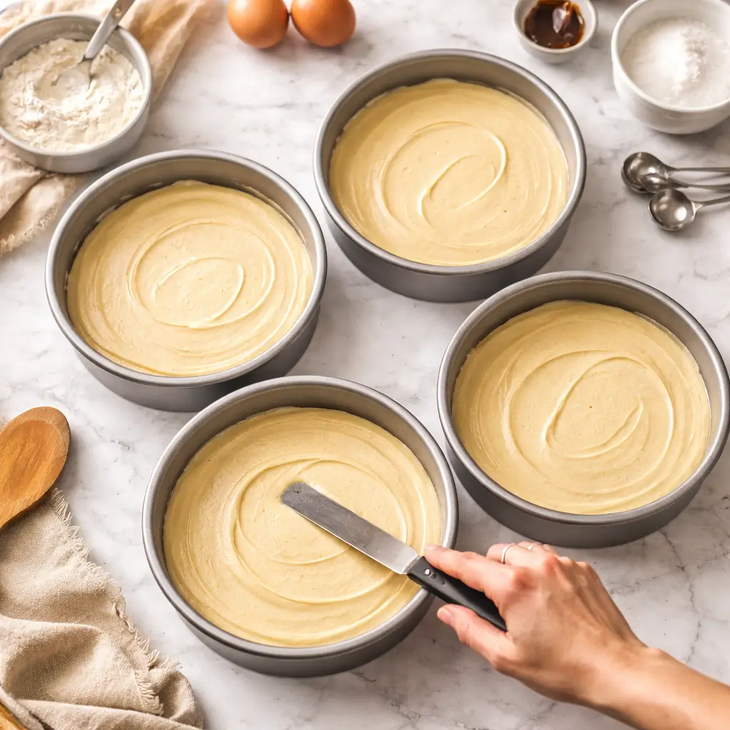 broma bakery smith island cake recipe Evenly spread thin cake batter in round pans for Smith Island cake