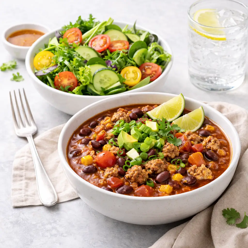 balanced meal with weight loss chili