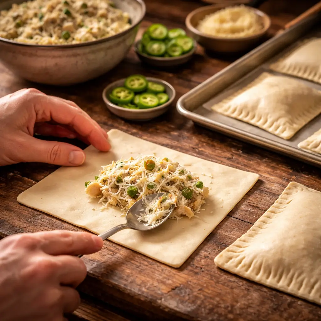 assembling starbucks jalapeno chicken pocket