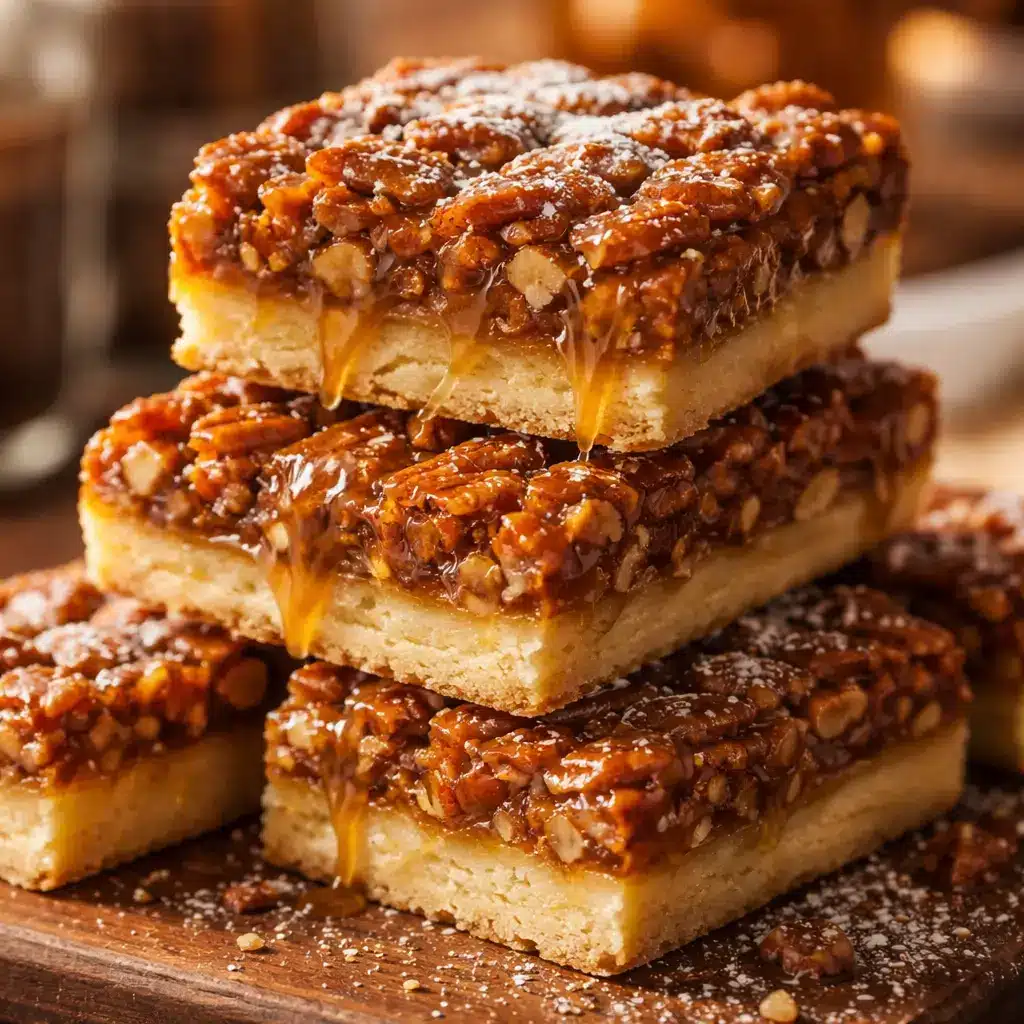 ina garten pecan squares recipe with gooey topping and buttery crust