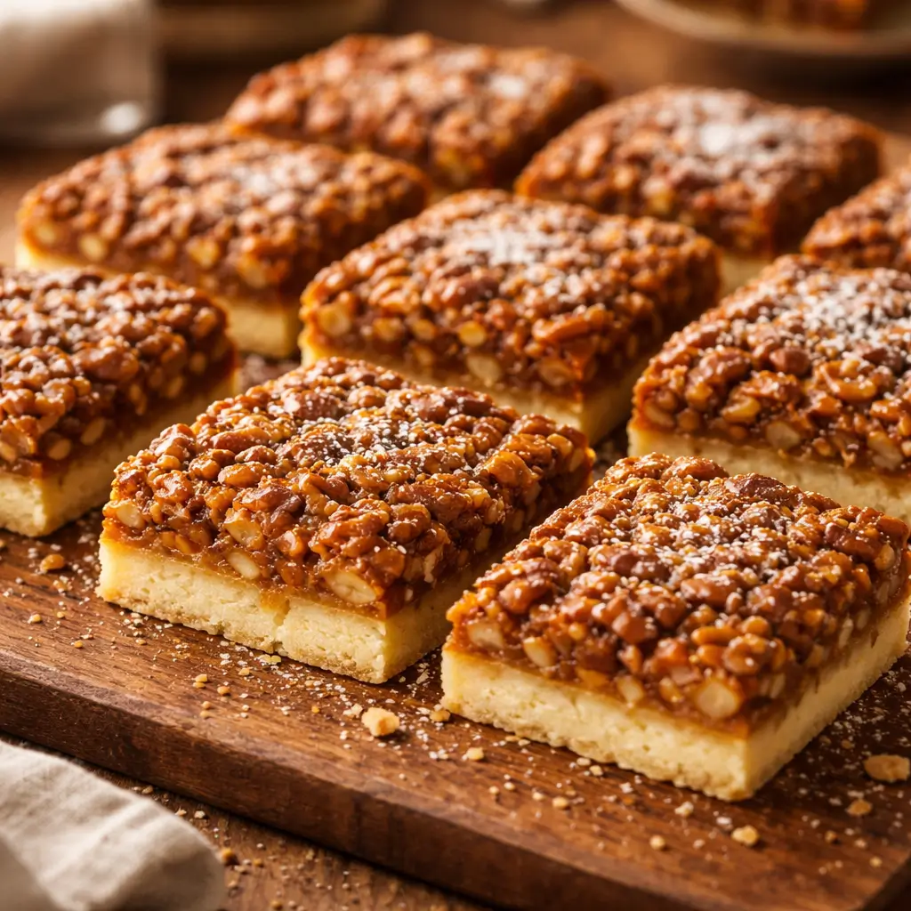 finished ina garten pecan squares recipe bars
