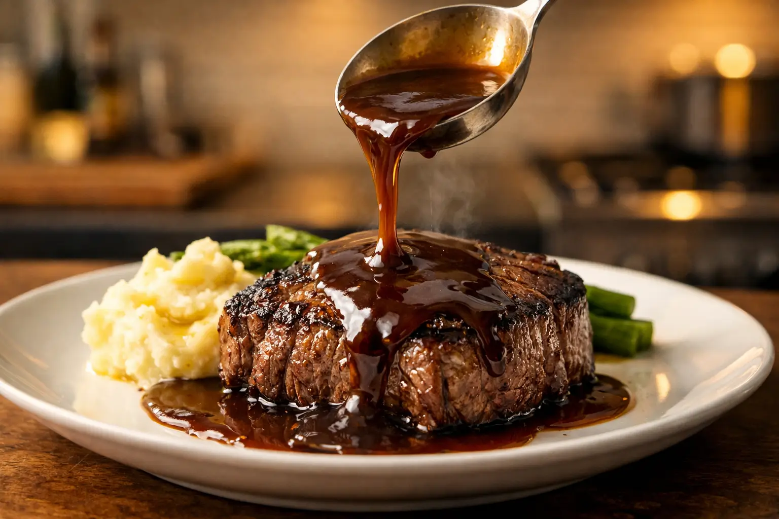 Gordon Ramsay Madeira sauce served over steak