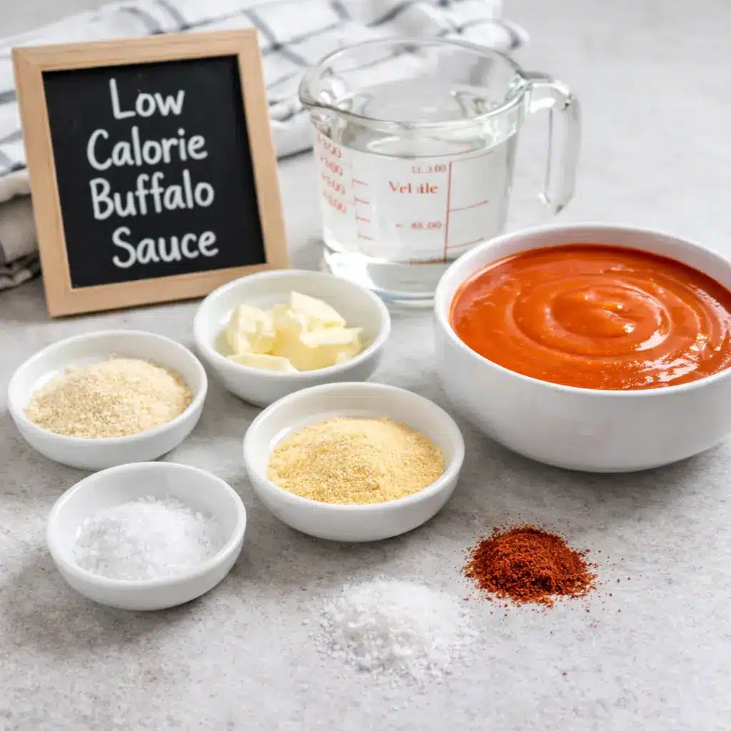 Ingredients for low calorie buffalo sauce recipe