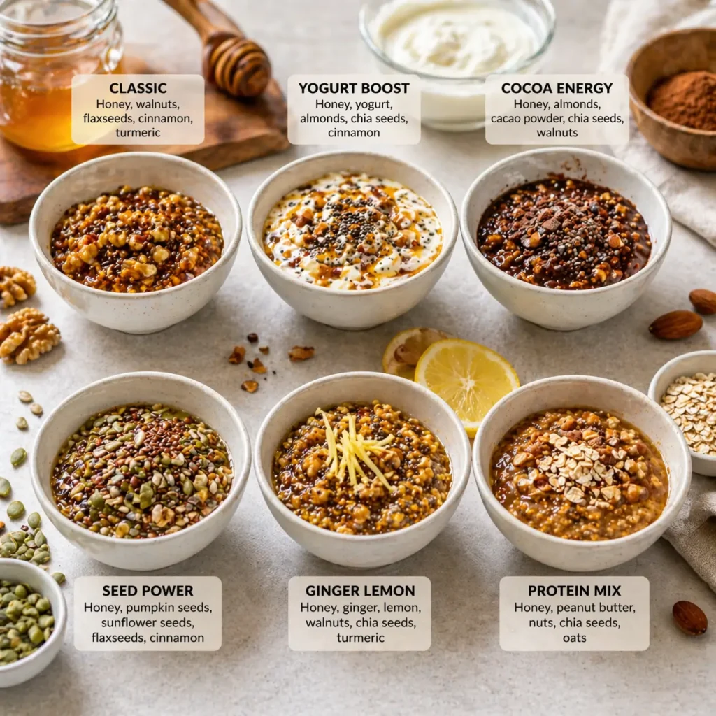 variations of honey trick recipe for memory loss