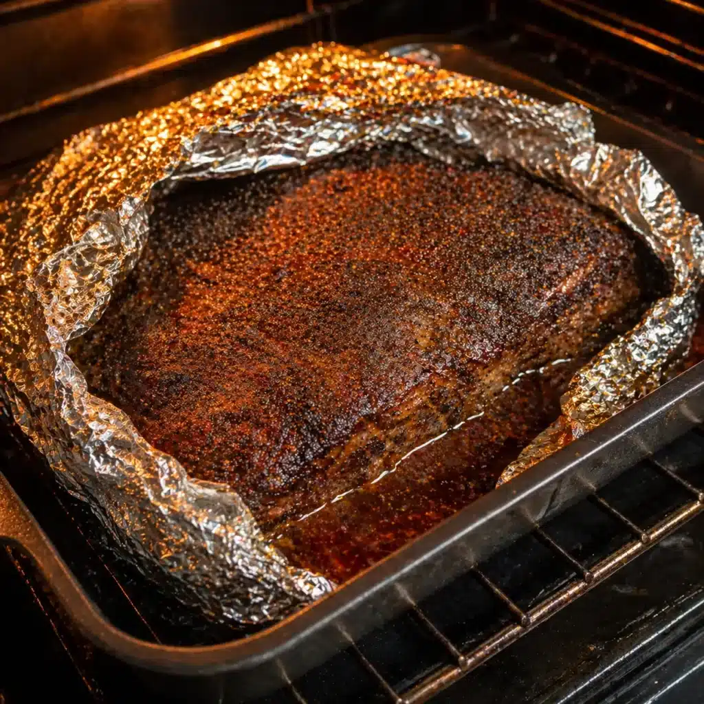 brisket cooking low and slow