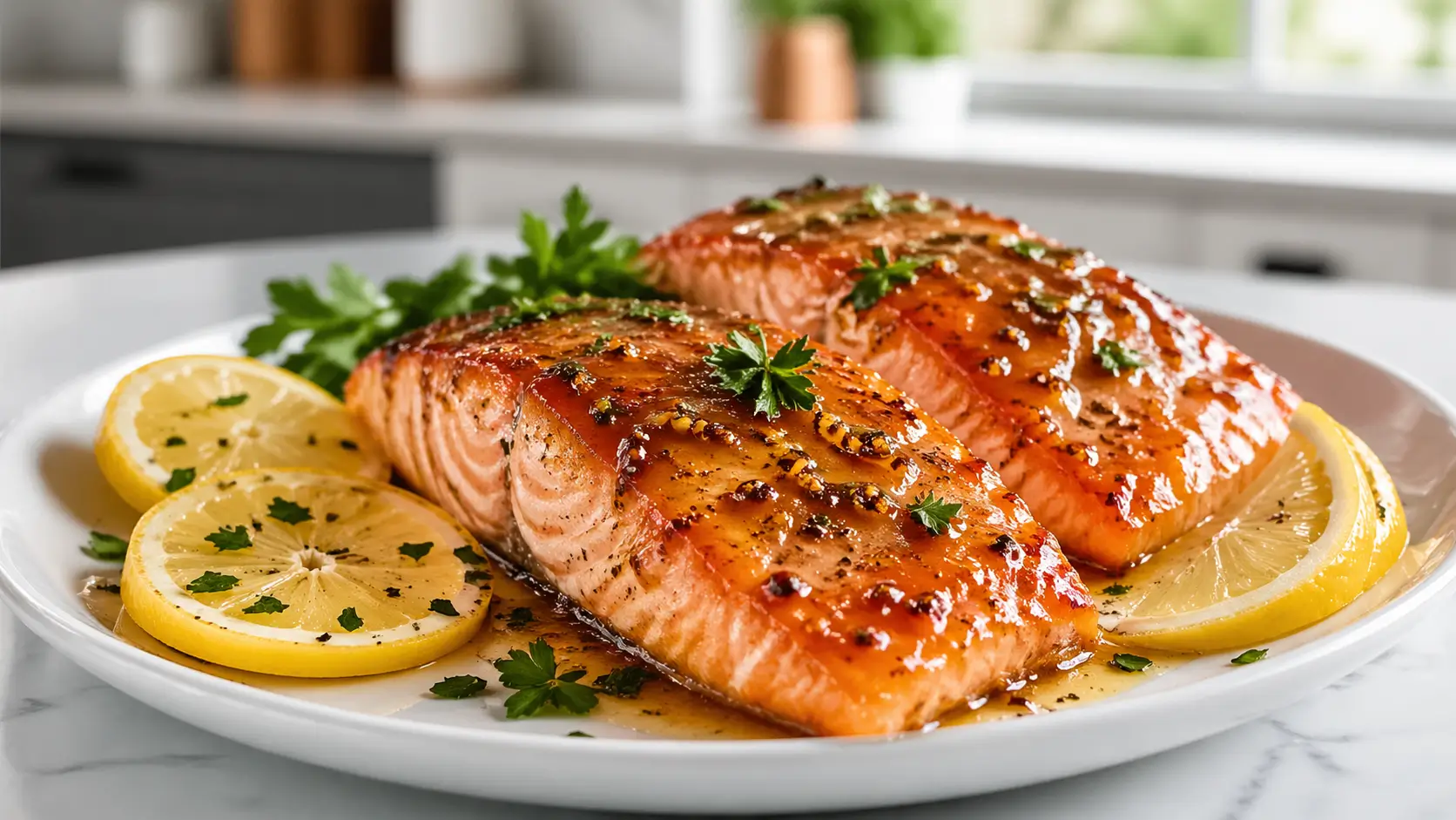 martha stewart honey mustard salmon recipe plated beautifully