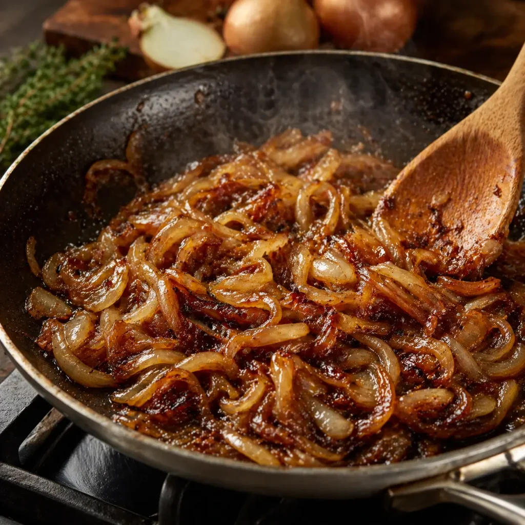 caramelized onions cooking process