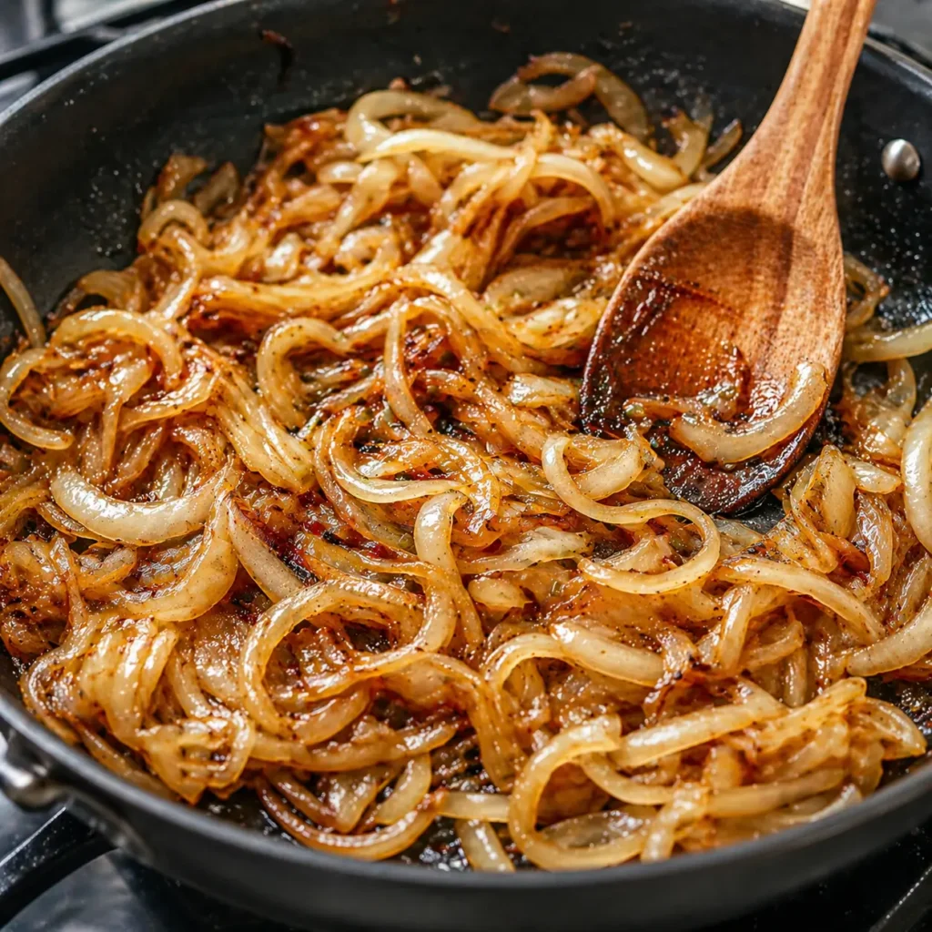 Caramelizing onions for french onion dip