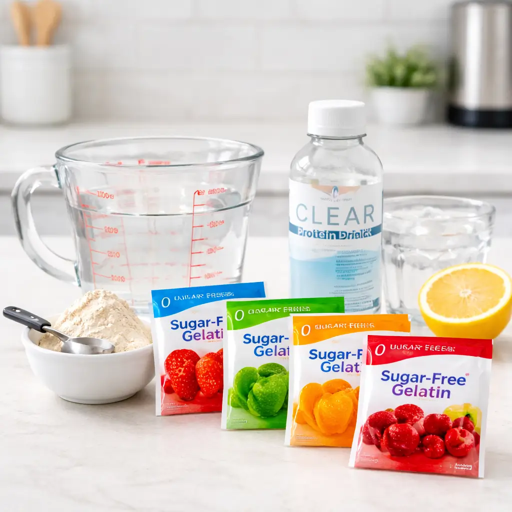 Ingredients for bariatric jello recipe