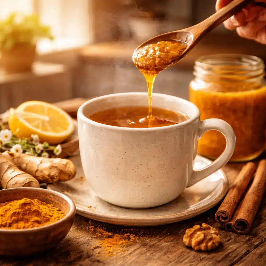what is the honey recipe for dementia honey mixture added to tea for daily use
