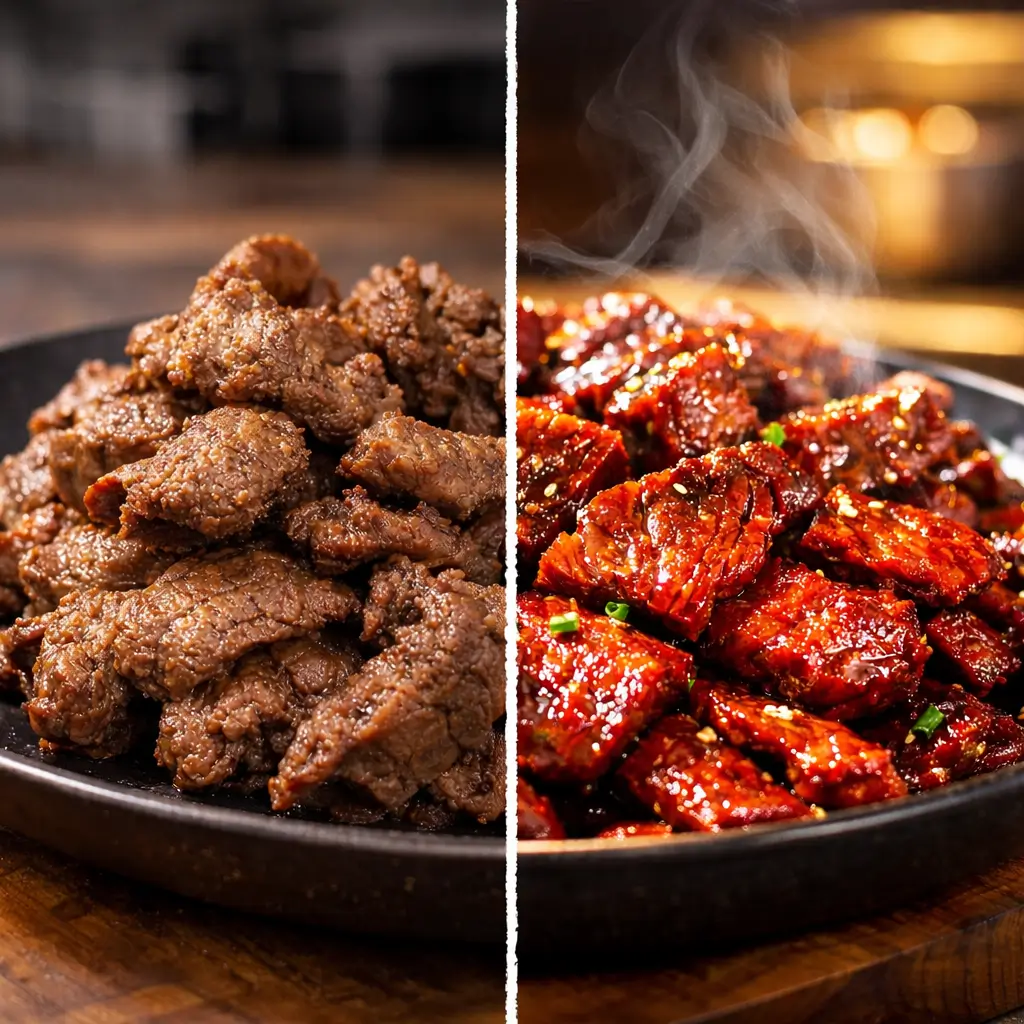 comparison of tough vs tender meat using baking soda method