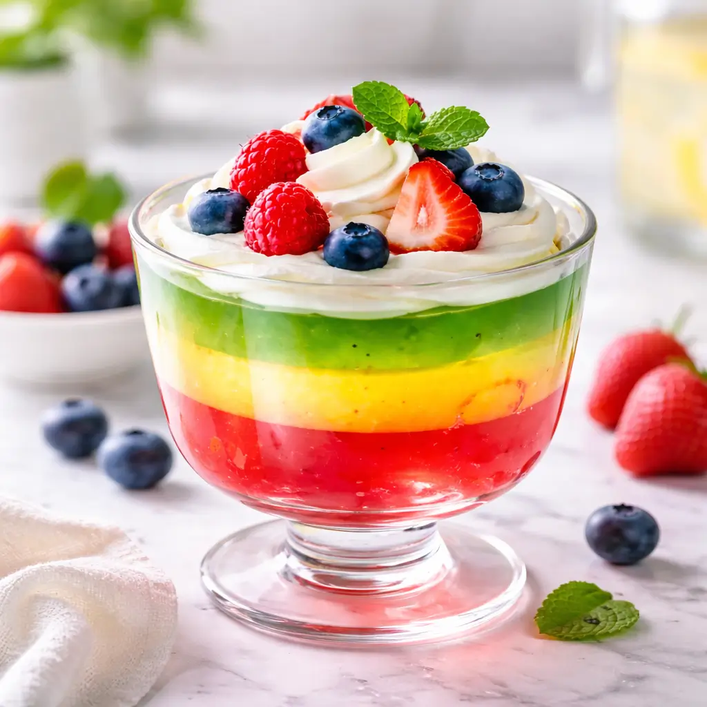 mounjaro jello recipe for weight loss layered dessert with berries
