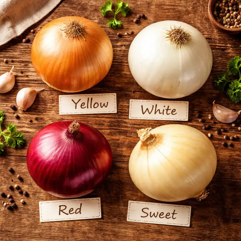 types of onions for julienne cutting comparison