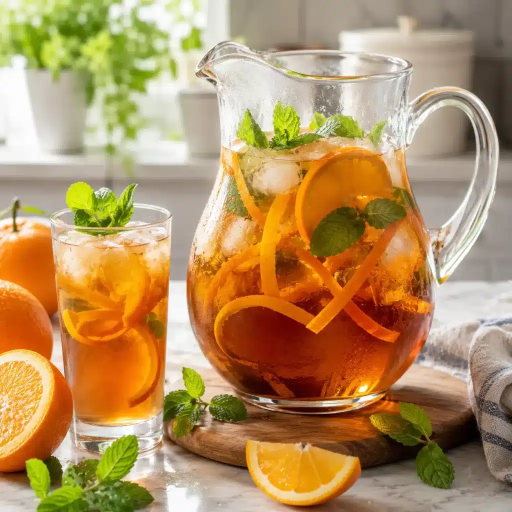 Citrus infused drink using fresh orange peel