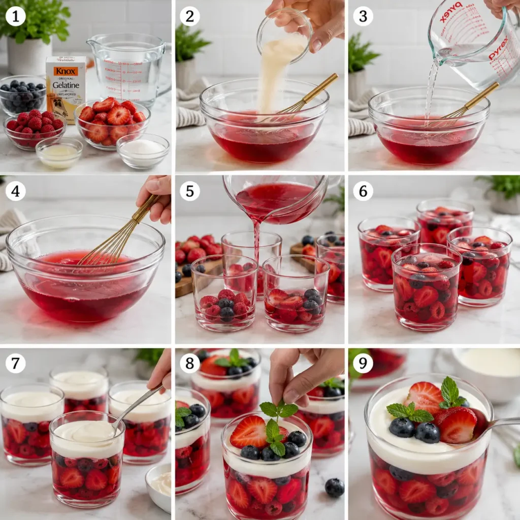 Preparing Hollywood gelatin trick recipe