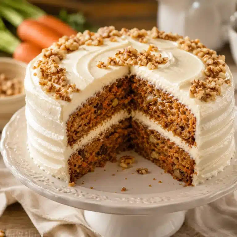 Homemade Lloyds carrot cake with cream cheese frosting